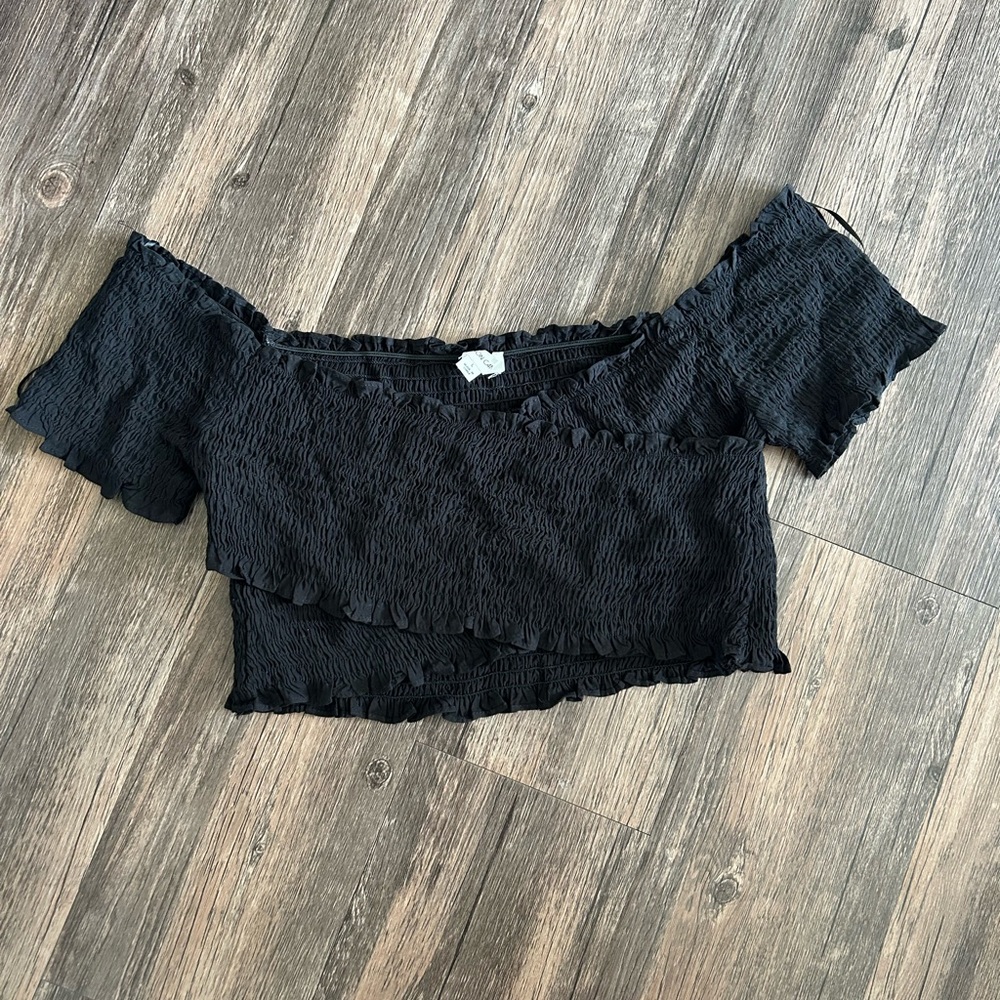 Black Off-Shoulder Top